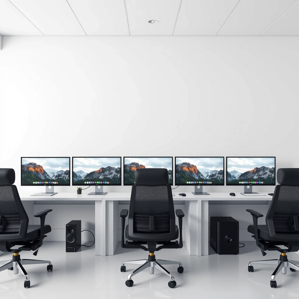 Professional web design workspace