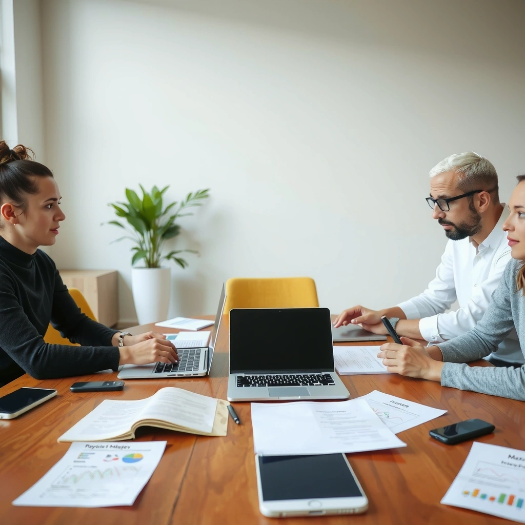 Professional web design team collaboration