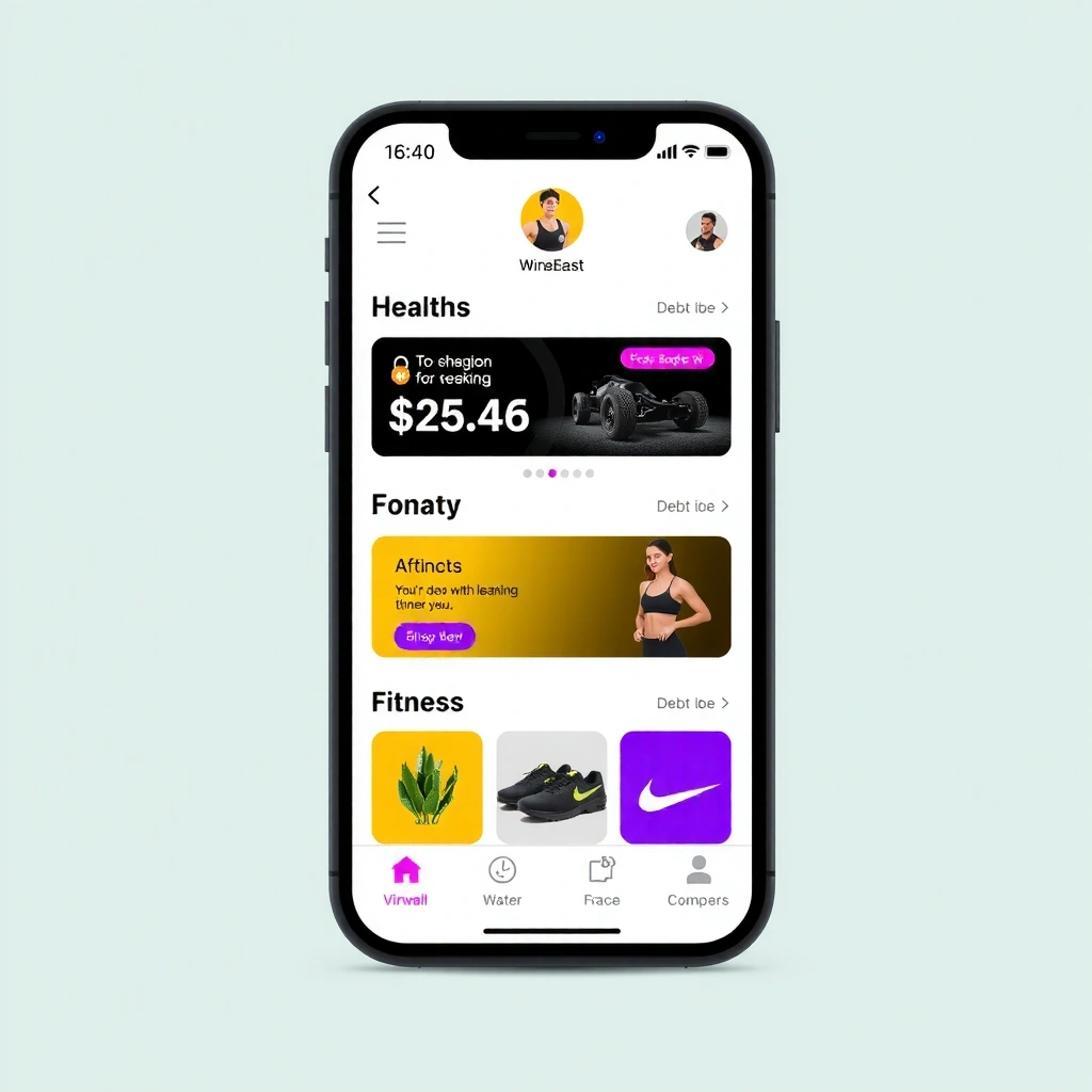 Mobile app interface design