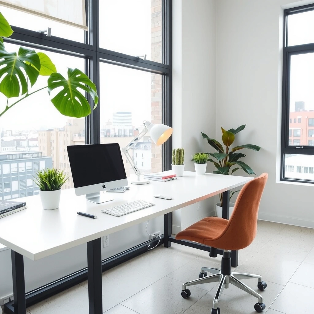 Modern design workspace background